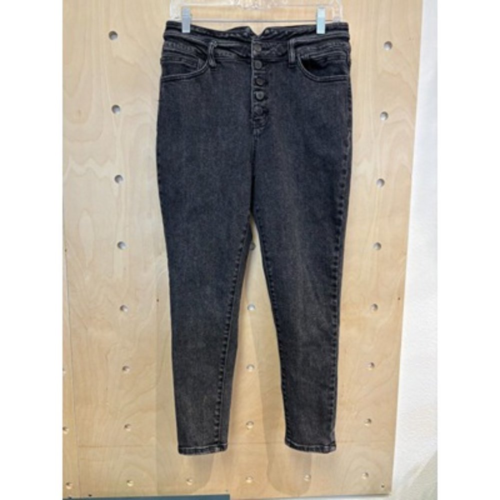 Kan Can Charcoal Gray Kurvy Ultra High Rise Ankle Skinny Jeans Size 30